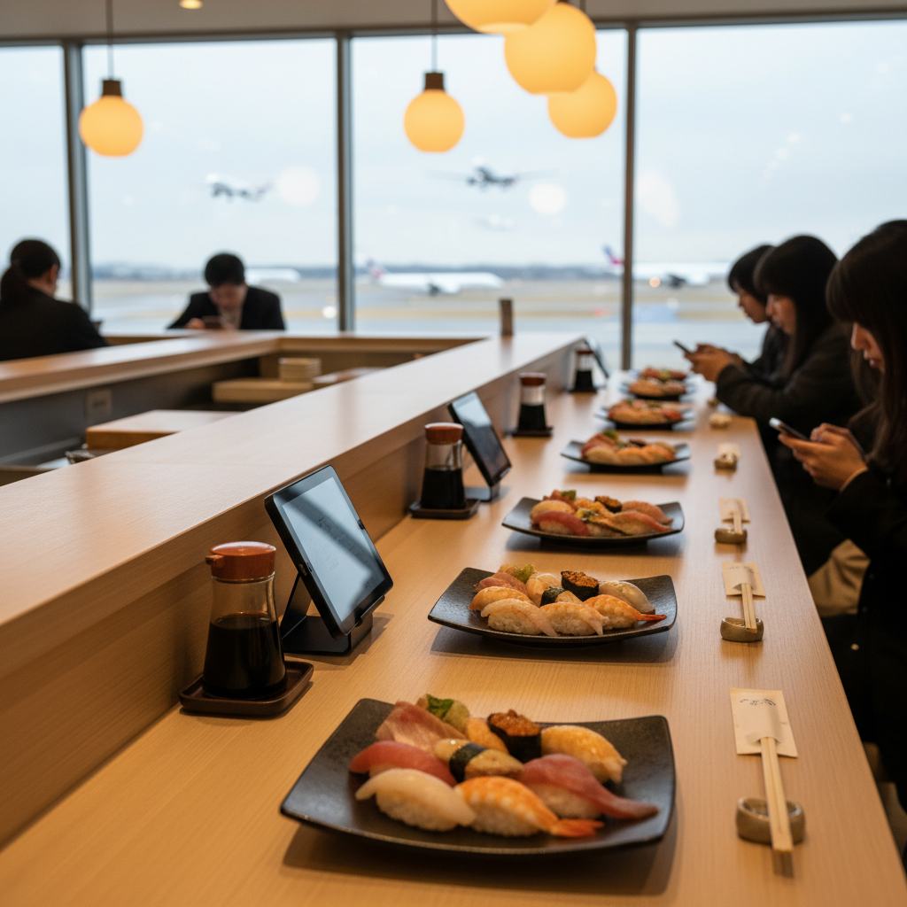 후쿠오카공항 스시가 ‘도착/출국 루트’가 된 이유 (후쿠오카맛집)