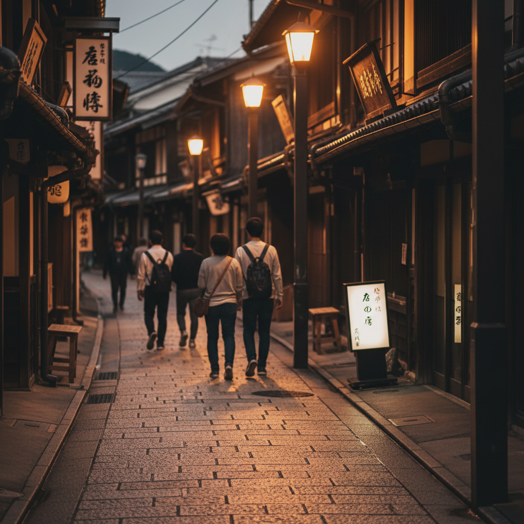 히타 도착 후엔 마메다마치 상점가로 직행했어요