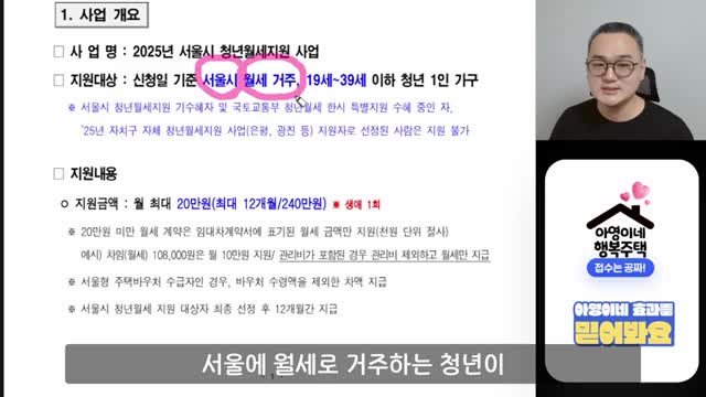 2025년 서울시 청년 월세 지원 사업 완벽 가이드