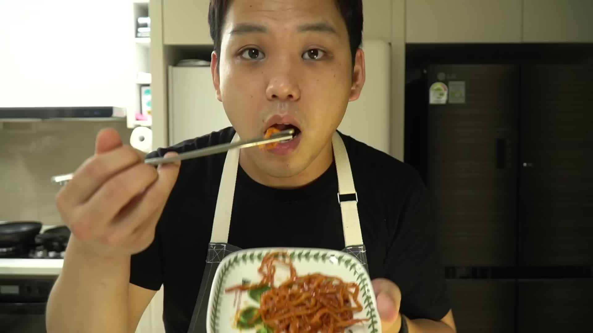 커피포트로 데치기 실험