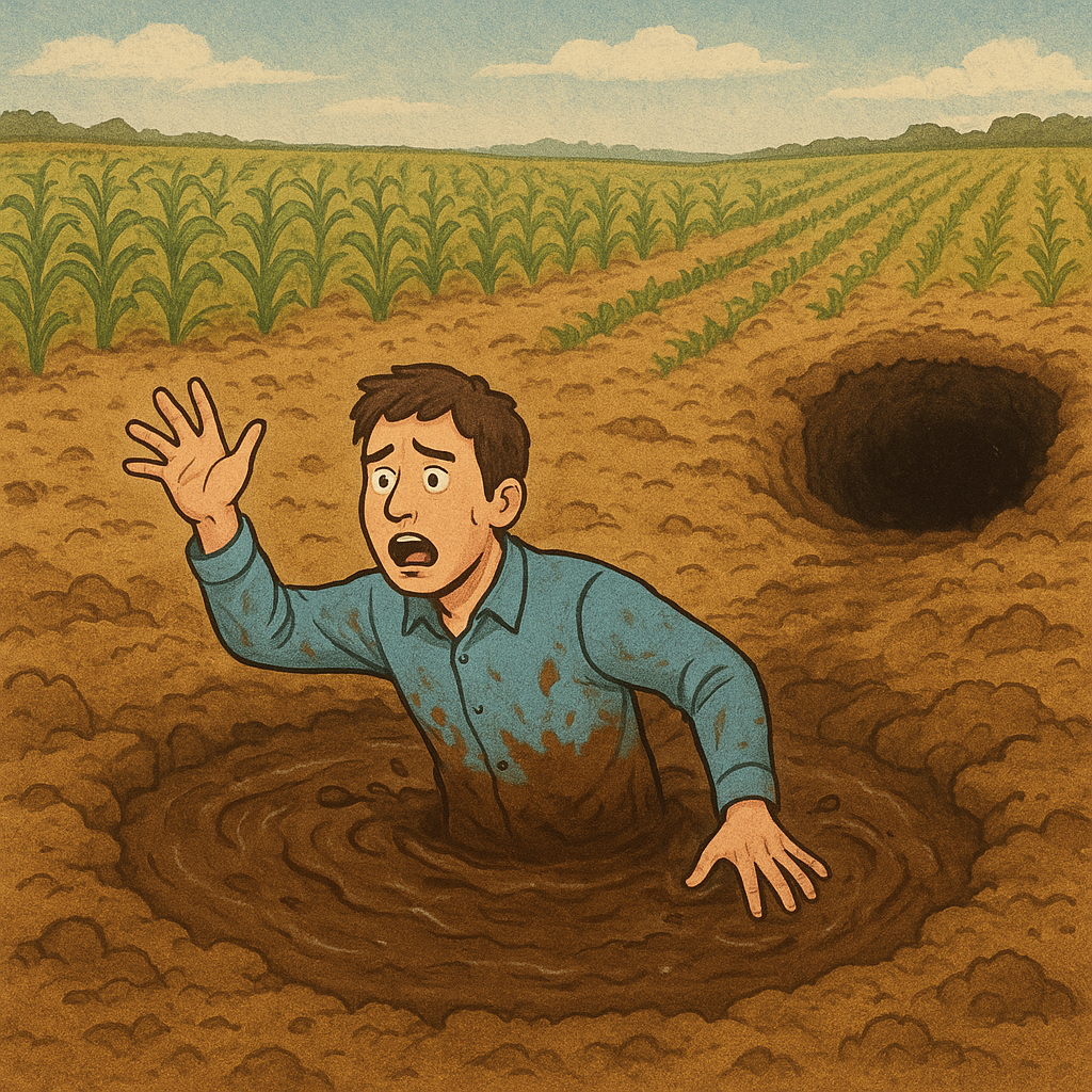 밭에 똥물같은데 푹 빠졌다가 지하로 떨어졌는데 남자가  꿈 해몽 대표 이미지