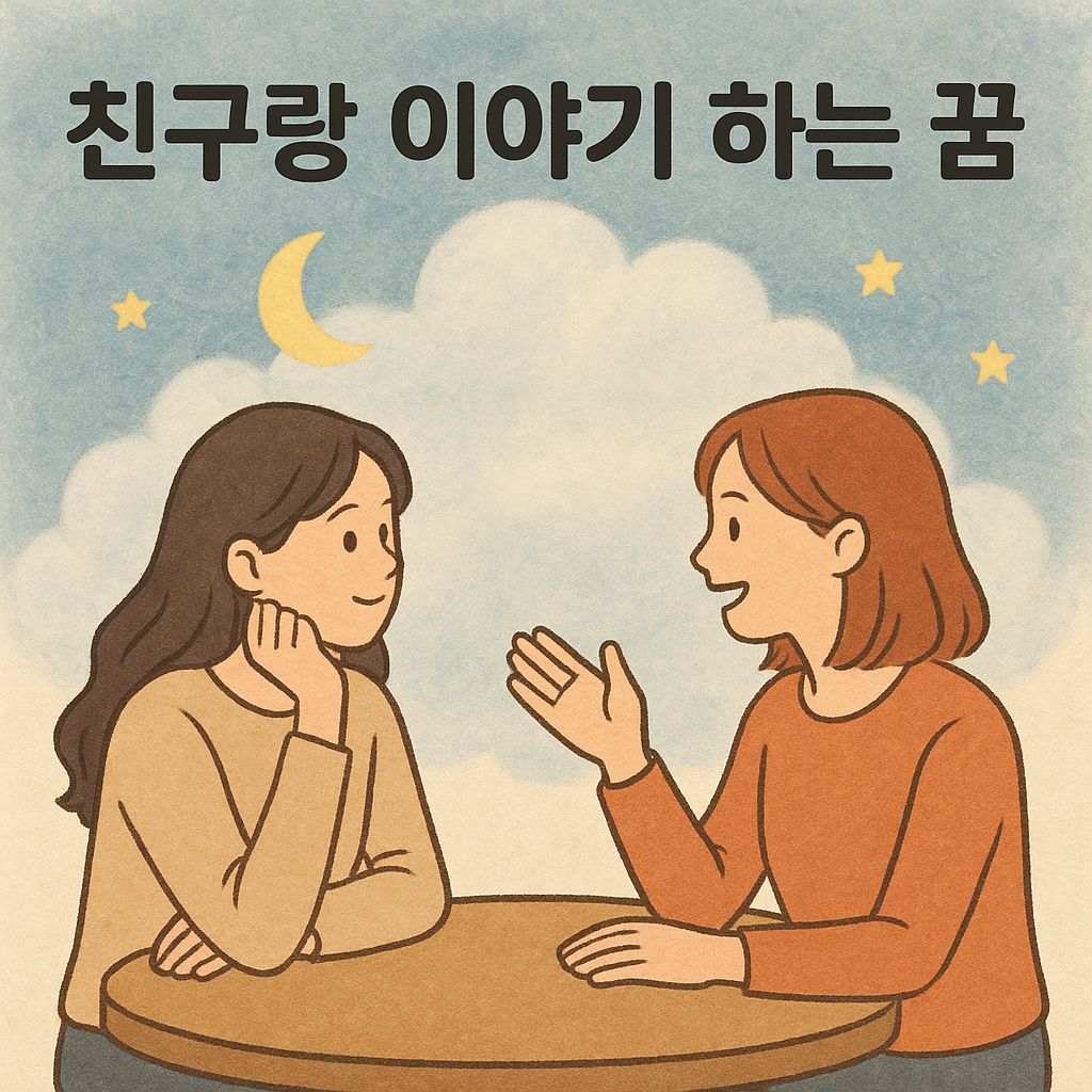 친구랑 이야기 하는꿈 꿈 해몽 대표 이미지