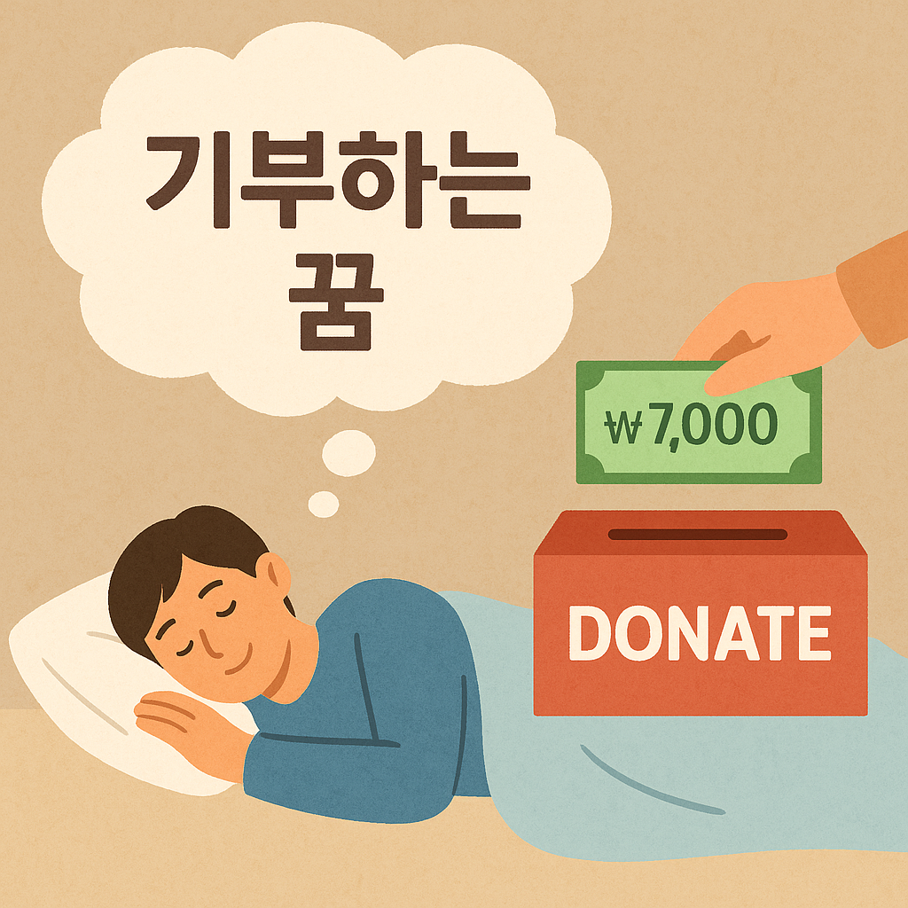 7천원을 기부하는꿈 꿈 해몽 대표 이미지