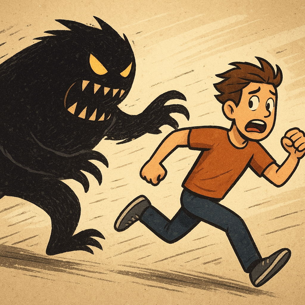 괴물에게스피드가빨라서타겟되고 도망가다가잡히기직전도망가서 꿈 해몽 대표 이미지