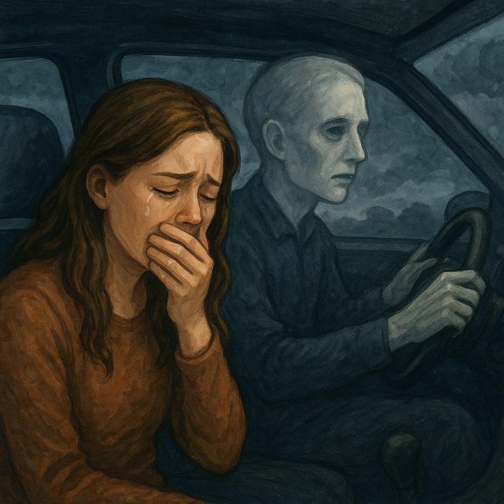 죽은 사람이 운전하는 차에 타고 우는 꿈 꿈 해몽 대표 이미지