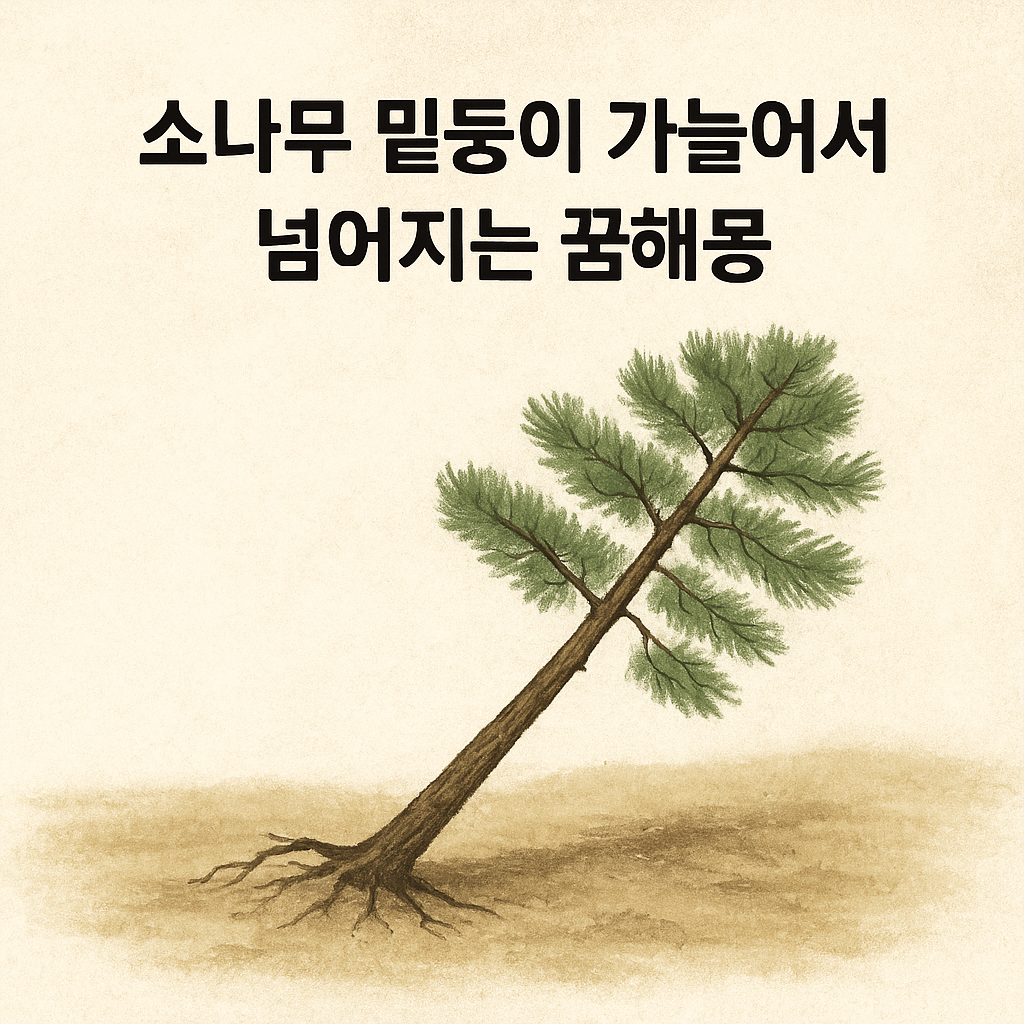 소나무 밑둥이 가늘어서넘어지는꿈해몽 꿈 해몽 대표 이미지