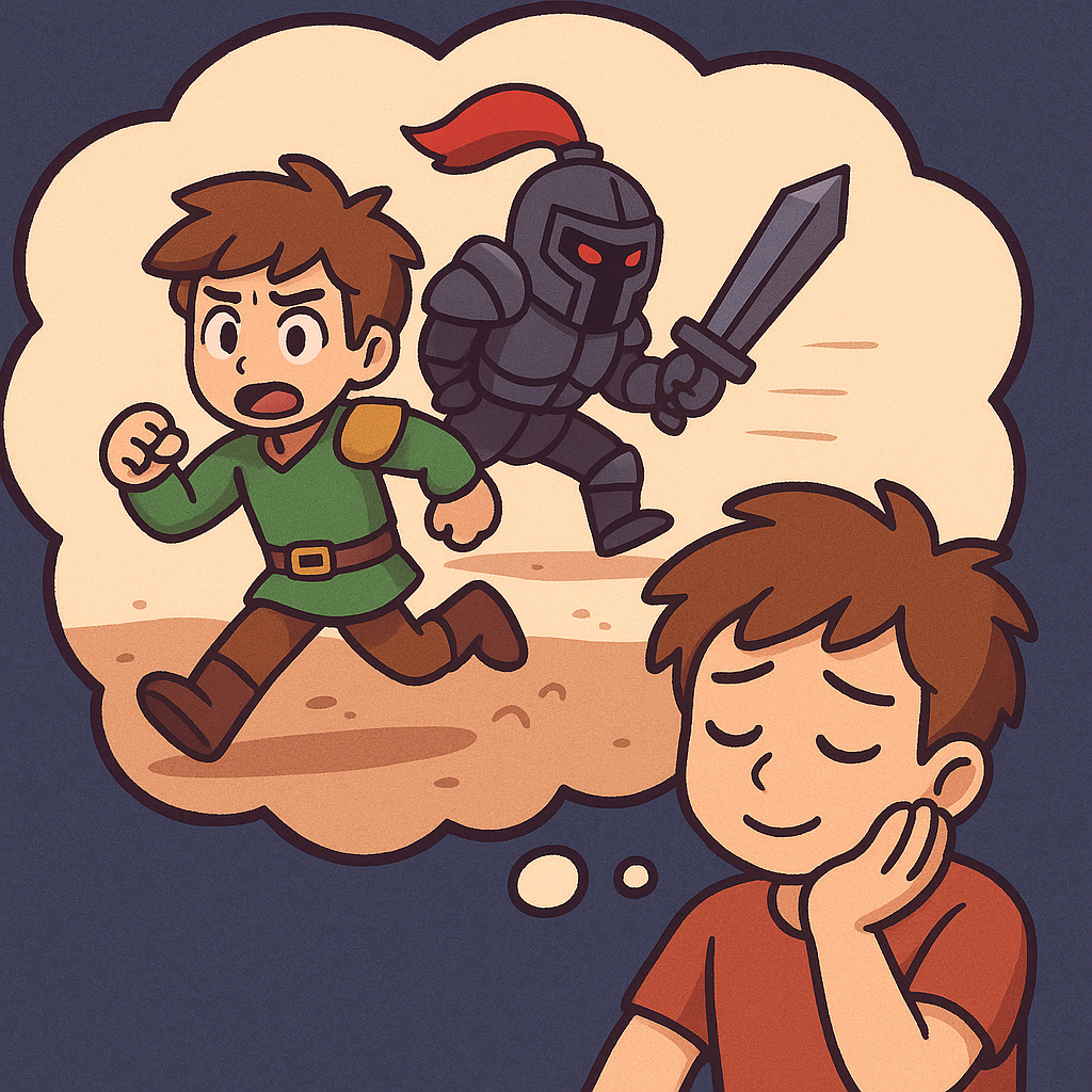 게임 속 캐릭터가돼서 다른 캐릭터한테 쫓기는 꿈 꿈 해몽 대표 이미지