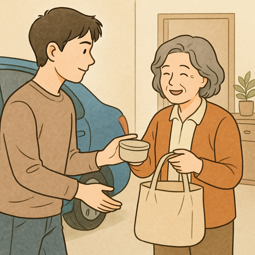 남자친구가 집에 데려다 줬는데 친정엄마가
음식과 물건을 챙겨주는 꿈 꿈 해몽 대표 이미지