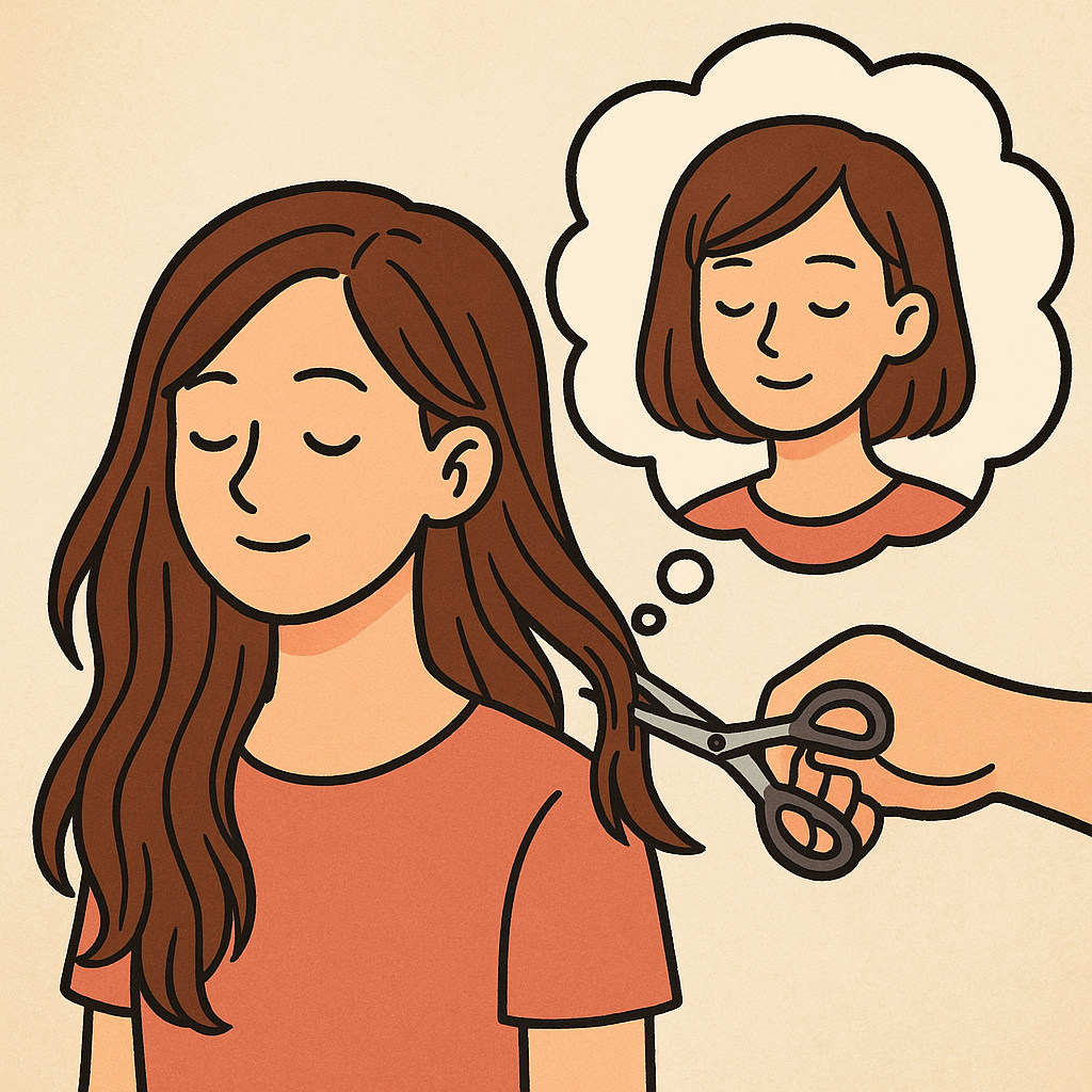 다른사람이 긴머리를 짧게자르고온 꿈 꿈 해몽 대표 이미지