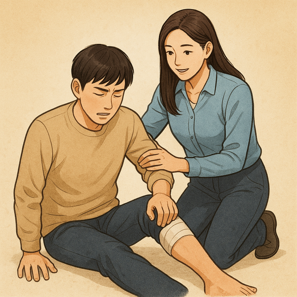 다친다리로 일어서는 꿈연예인이 도와주는 꿈 꿈 해몽 대표 이미지