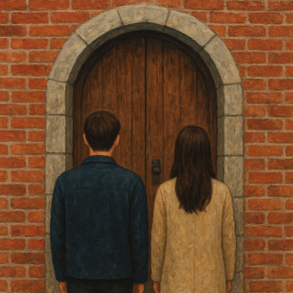 대문 앞에 사람 두 명이 서있었다 꿈 해몽 대표 이미지