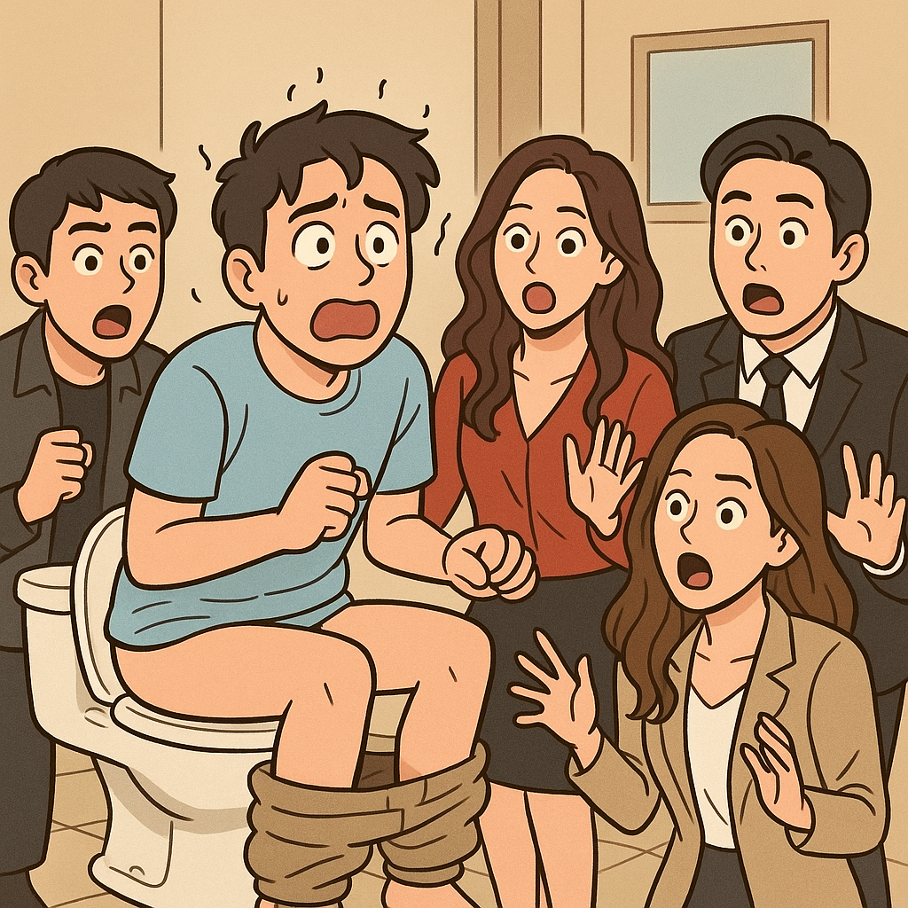 똥 싸는데 여러명의연예인들이 들이닥치는 꿈 꿈 해몽 대표 이미지