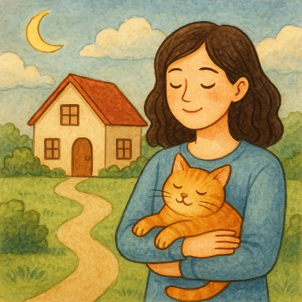고양이가 내품에 안겨 내 집을 안내해주는 꿈 꿈 해몽 대표 이미지