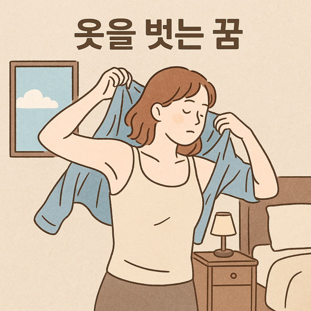 옷을 벗는 꿈 꿈 해몽 대표 이미지