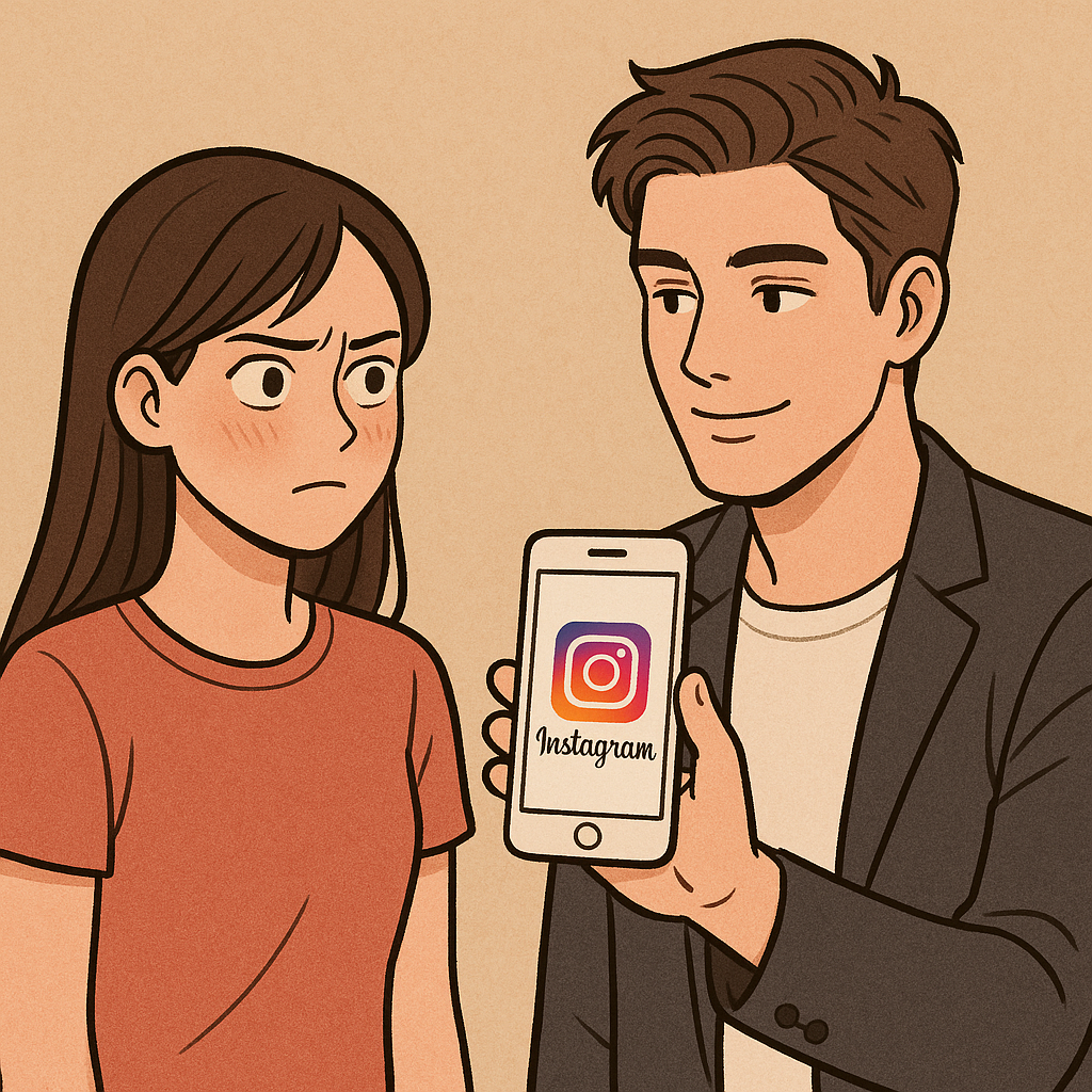 나빤히 쳐다보다 잘생긴 사람이 나한테 인스타 주고감 꿈 해몽 대표 이미지