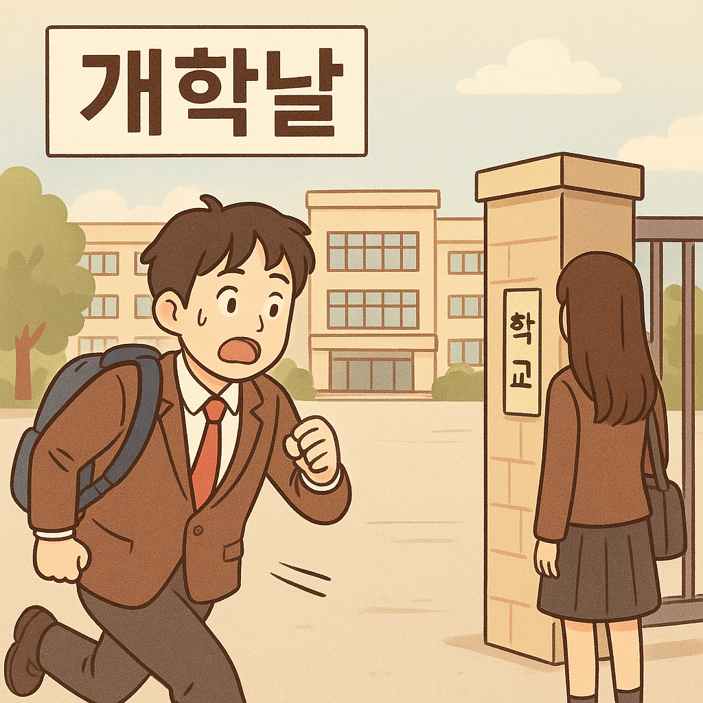 개학날에 지각원래 남중이엇던 남친 같은학교 꿈 해몽 대표 이미지