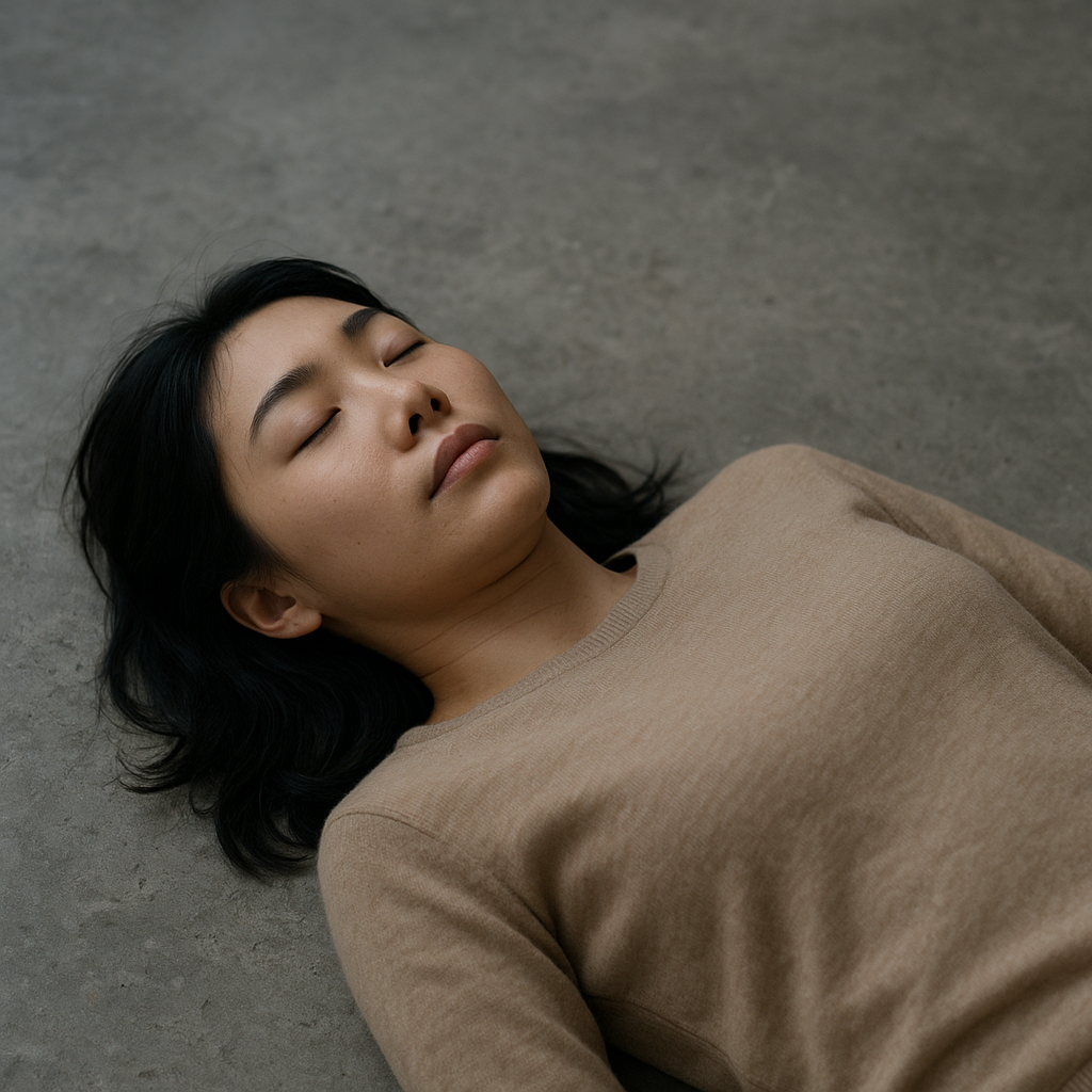 가까운 사람이 차가운바닥에눈감고 누워있어요 꿈 해몽 대표 이미지