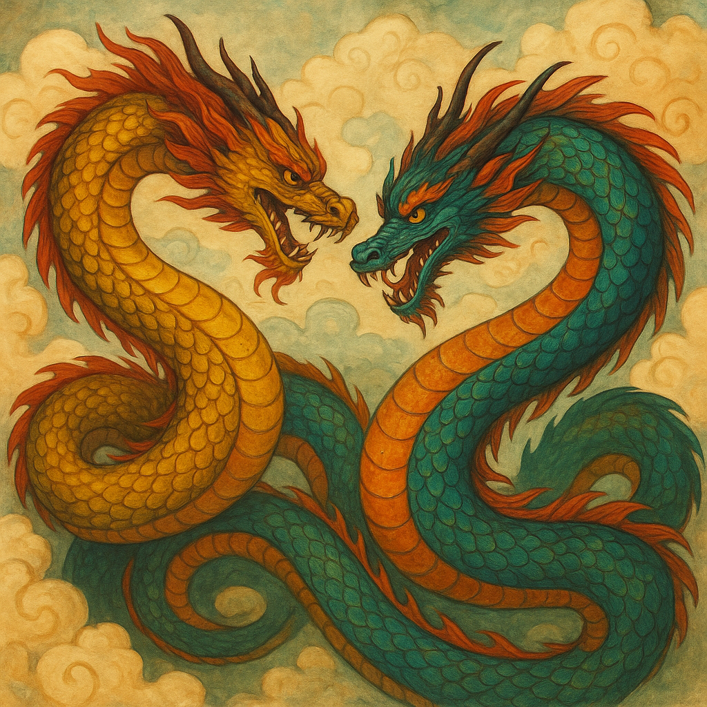 화려하고 용같은 큰뱀 두마리 - 꿈 해몽, 꿈 풀이(+자세한 해석) 꿈 해몽 썸네일