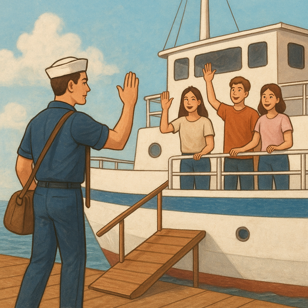 정박중인 배에서 젊은이들이 내리연서 나에게 인사를 하고 나는 배에 승선하는 - 꿈 해몽, 꿈 풀이(+자세한 해석) 꿈 해몽 썸네일