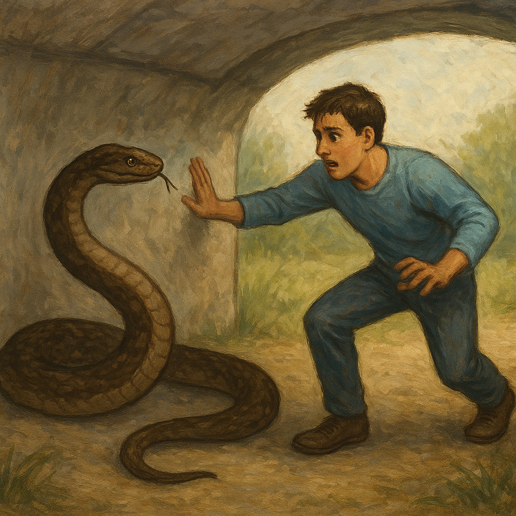 큰뱀이 다리밑에서나타나 손으로밀어 쫒아내는꿈 - 꿈 해몽, 꿈 풀이(+자세한 해석) 꿈 해몽 썸네일