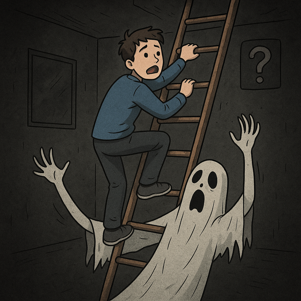 귀신과 단둘이 있었는데 방탈출 같은 것이어서 위에 문제가 있었음. 사다리가 안보여서 그냥 귀신 머리를 밟고 올라가서 문제를 푸는데 귀신이 헤코치 하려해서 머리 위에서 냅다 뜀. - 꿈 해몽, 꿈 풀이(+자세한 해석) 꿈 해몽 썸네일