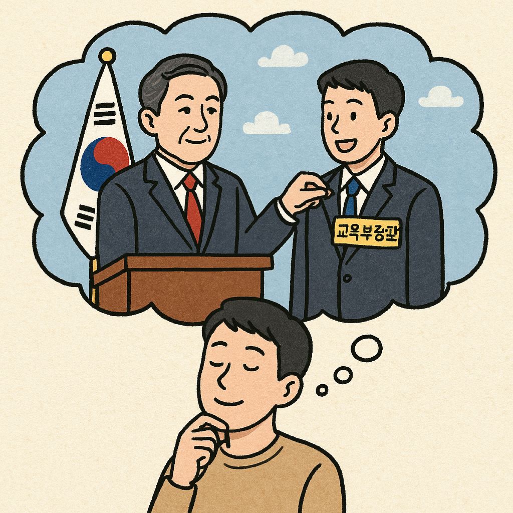 대통령이 나와 주위 사람이 교육부장관으로 지정되는 꿈 꿈 해몽 대표 이미지