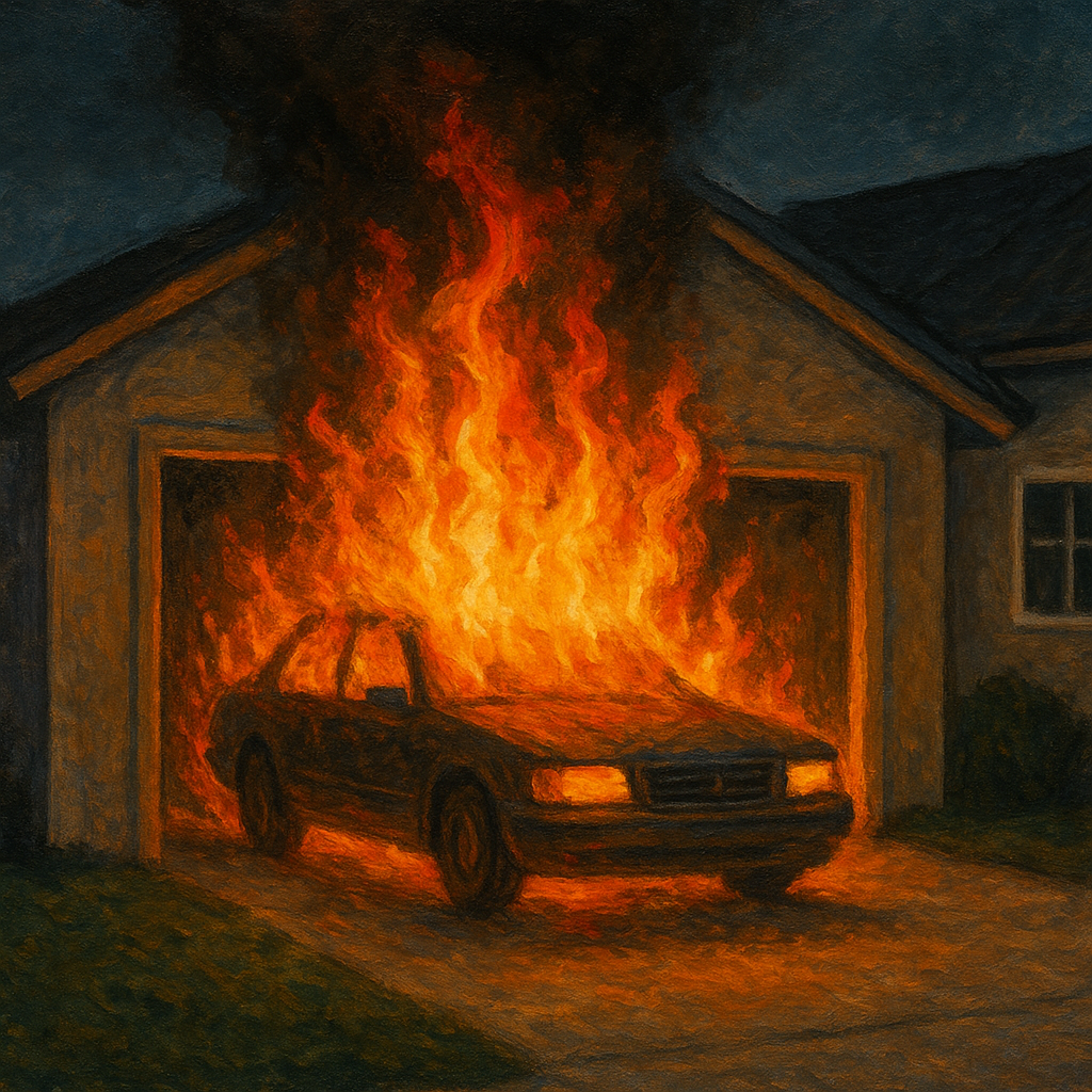 집에 자동차가 들어와 있고 그 자동차에서 불이 나는 꿈 꿈 해몽 대표 이미지