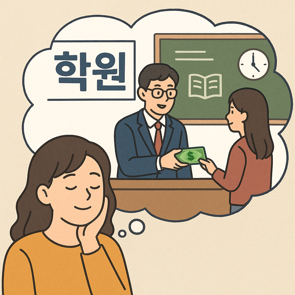 학원 수강료 받는꿈