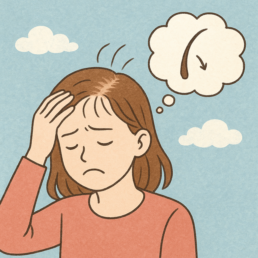 앞머리부분이 조금 빠지는꿈 꿈 해몽 대표 이미지