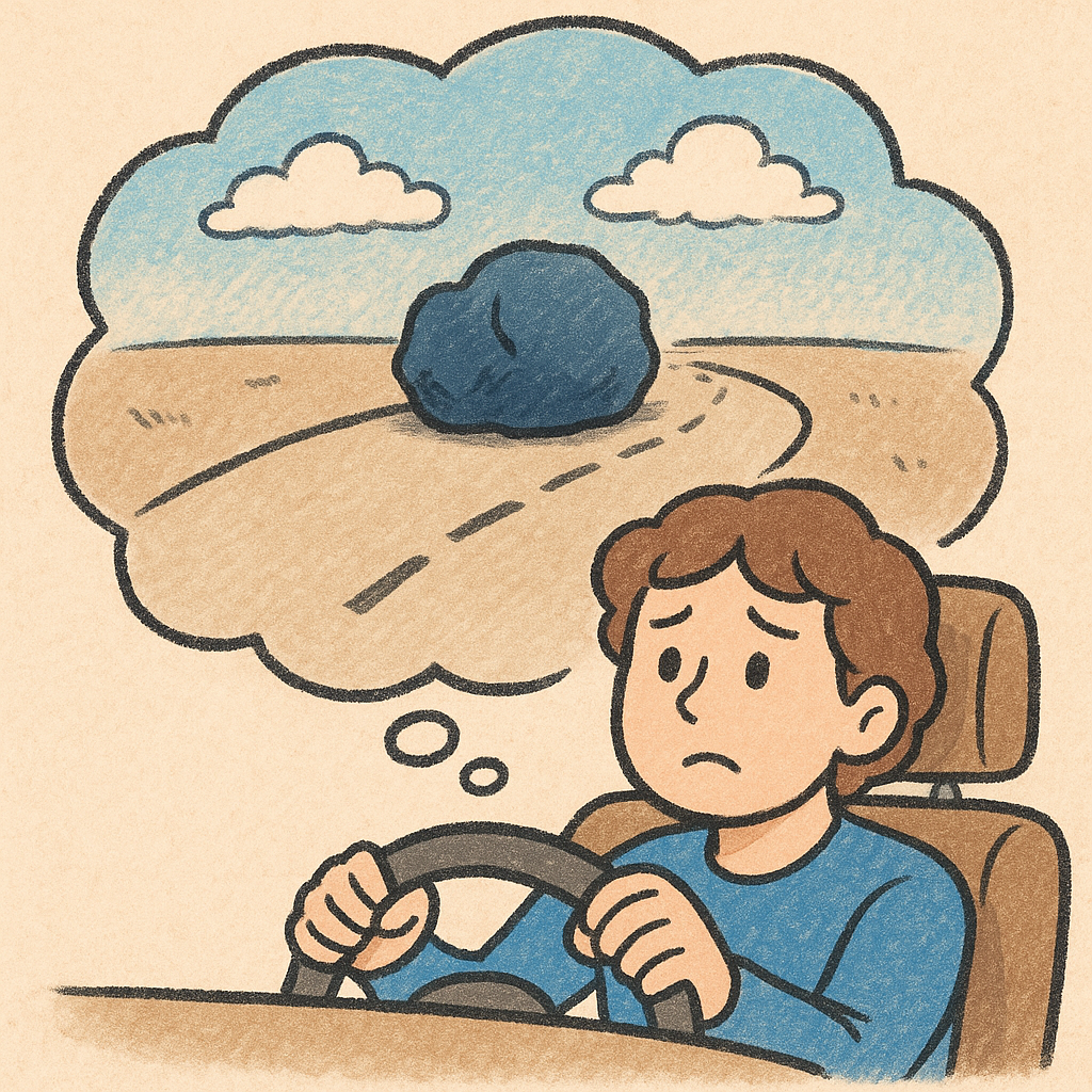 꿈속에 꿈속에선 막 어딘가로 운전하는데 앞에 뭐가 가로 꿈 해몽 대표 이미지