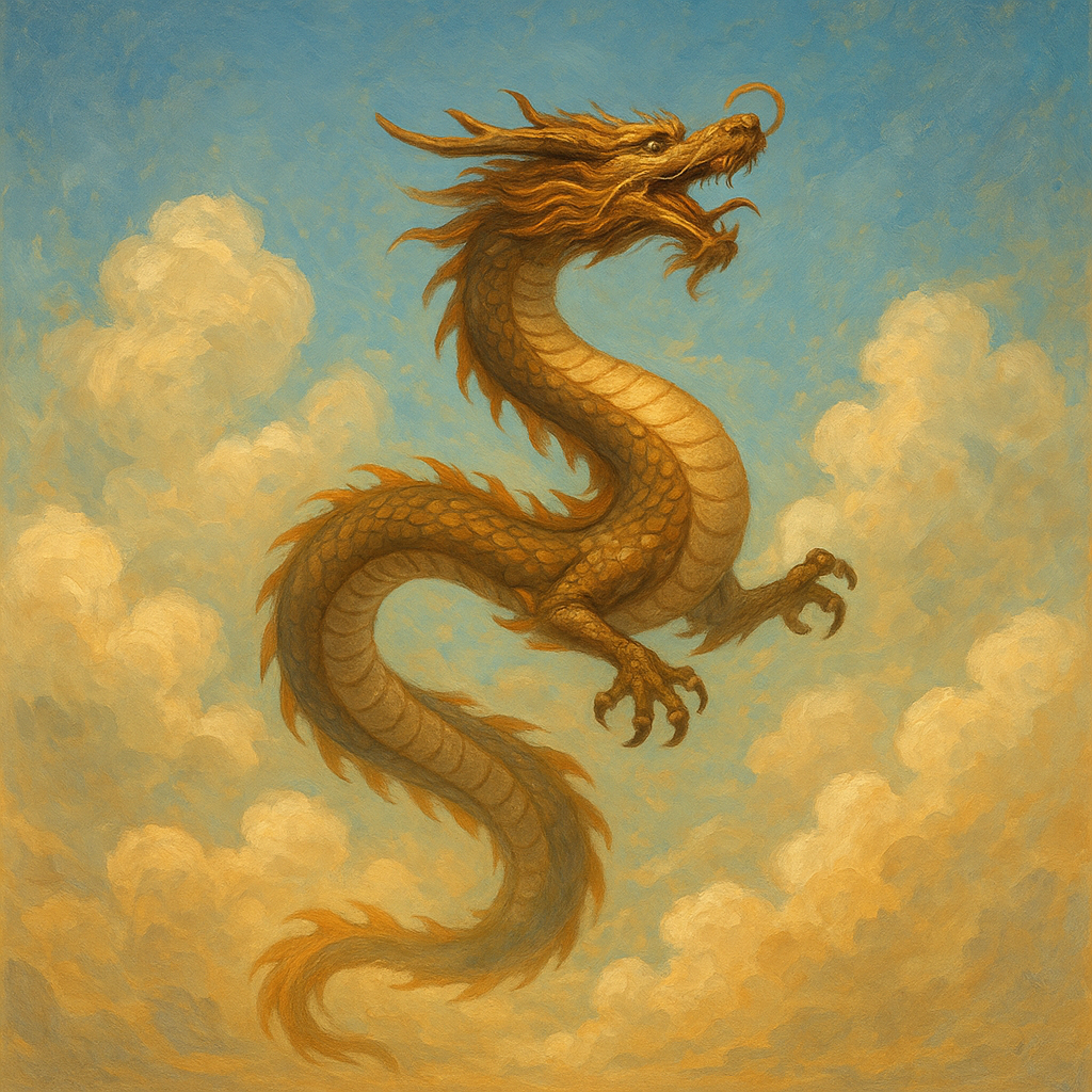 큰 용이 하늘로 올라가는 꿈 꿈 해몽 대표 이미지