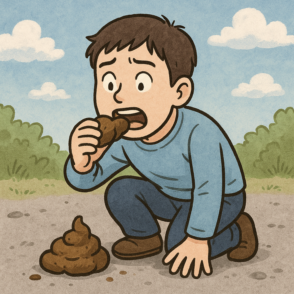 밖에서 똥 먹는꿈 꿈 해몽 대표 이미지