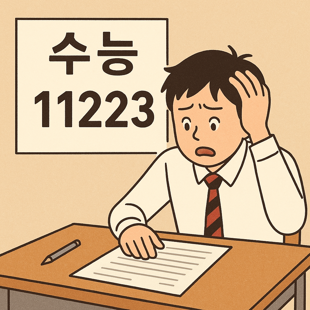 수능 쳤는데 11223