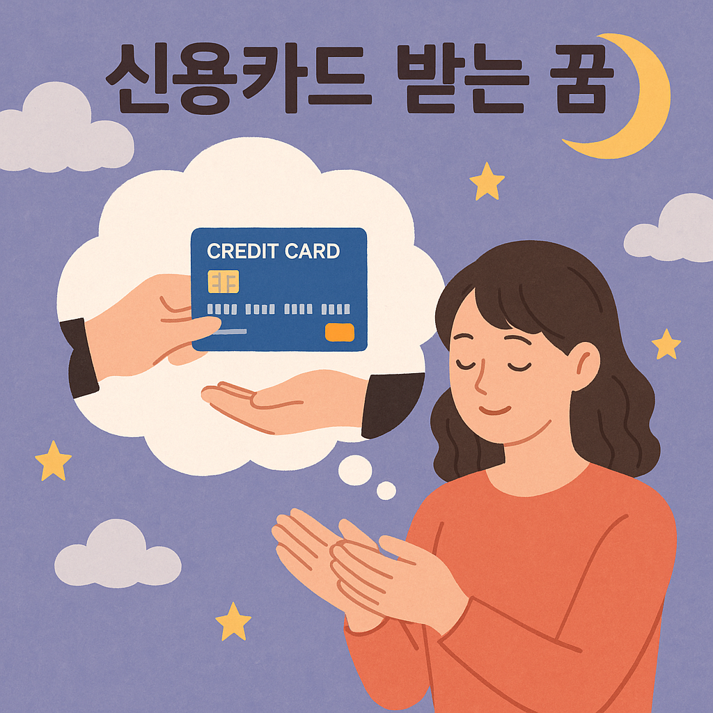 신용카드 받는 꿈