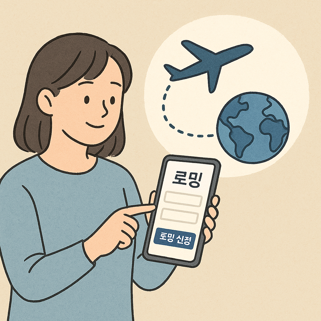 로밍 신청하는 꿈