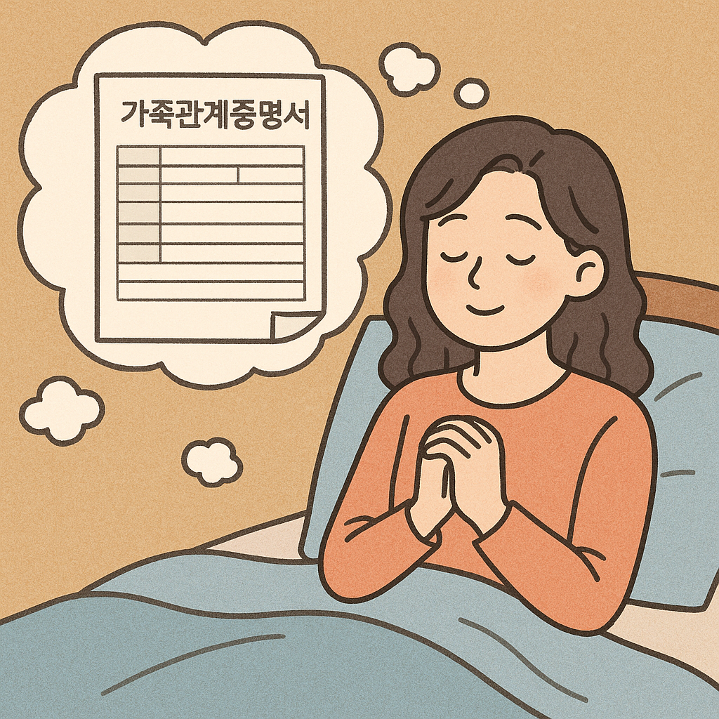 가족관계증명서 떼는 꿈