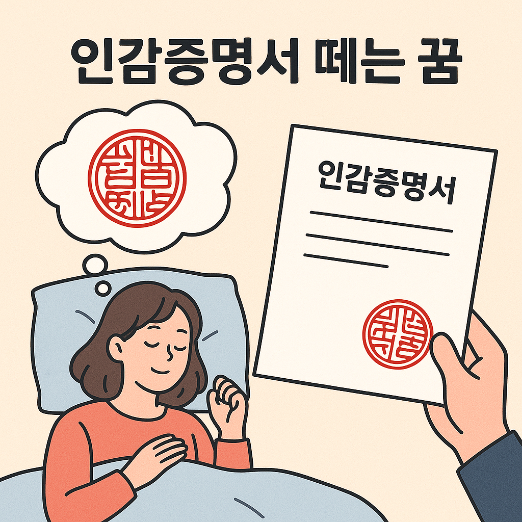 인감증명서 떼는 꿈