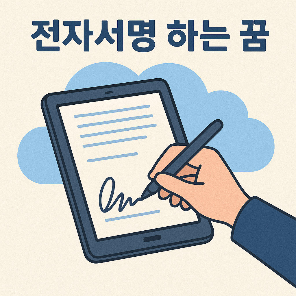 전자서명 하는 꿈 꿈 해몽 대표 이미지