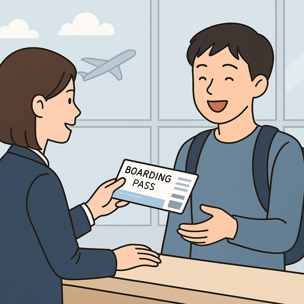 탑승권 받는 꿈