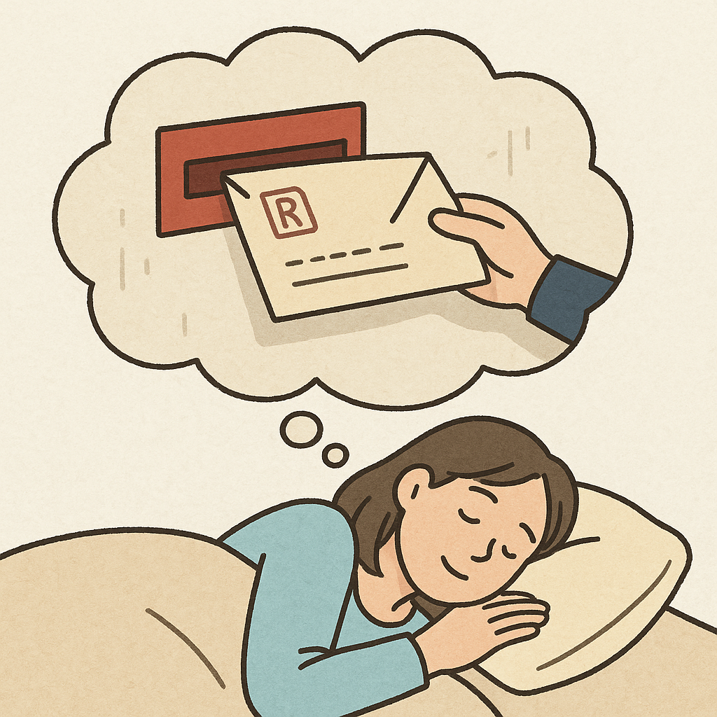 우편물 등기 보내는 꿈 꿈 해몽 대표 이미지