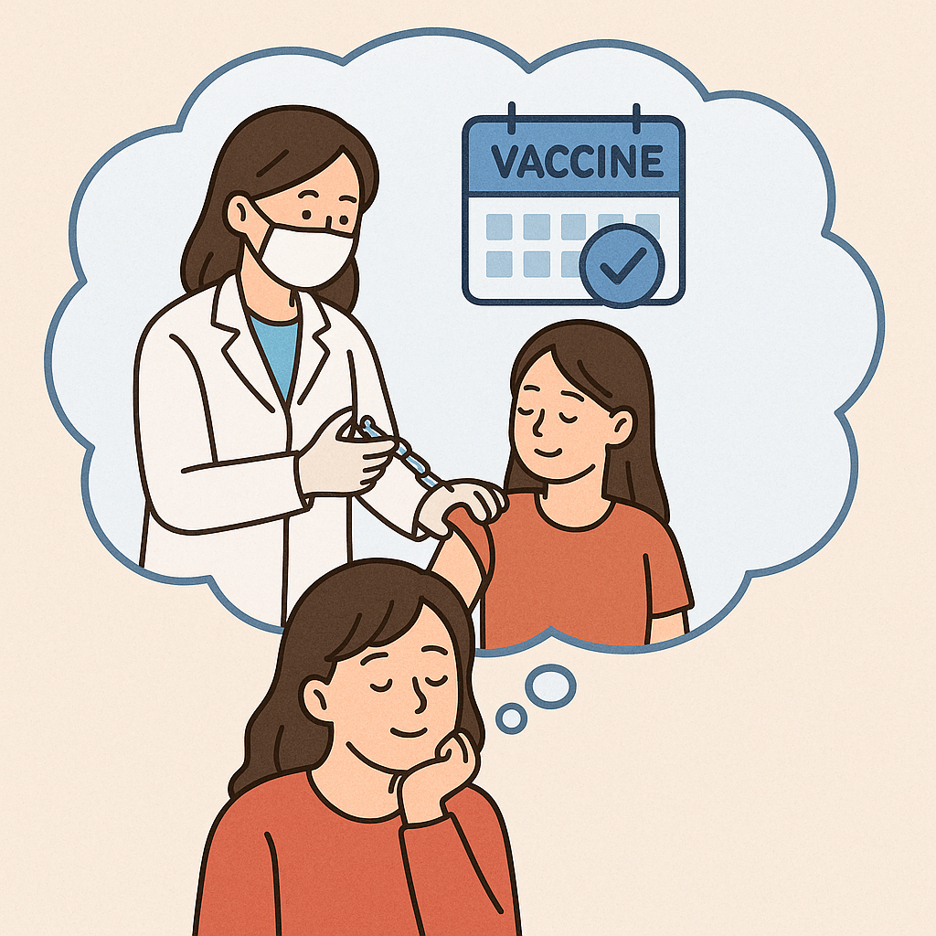 예방접종 예약하는 꿈 꿈 해몽 대표 이미지