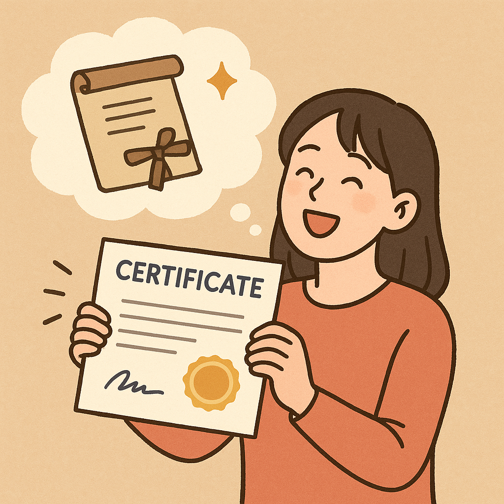 수료증명서 떼는 꿈 꿈 해몽 대표 이미지