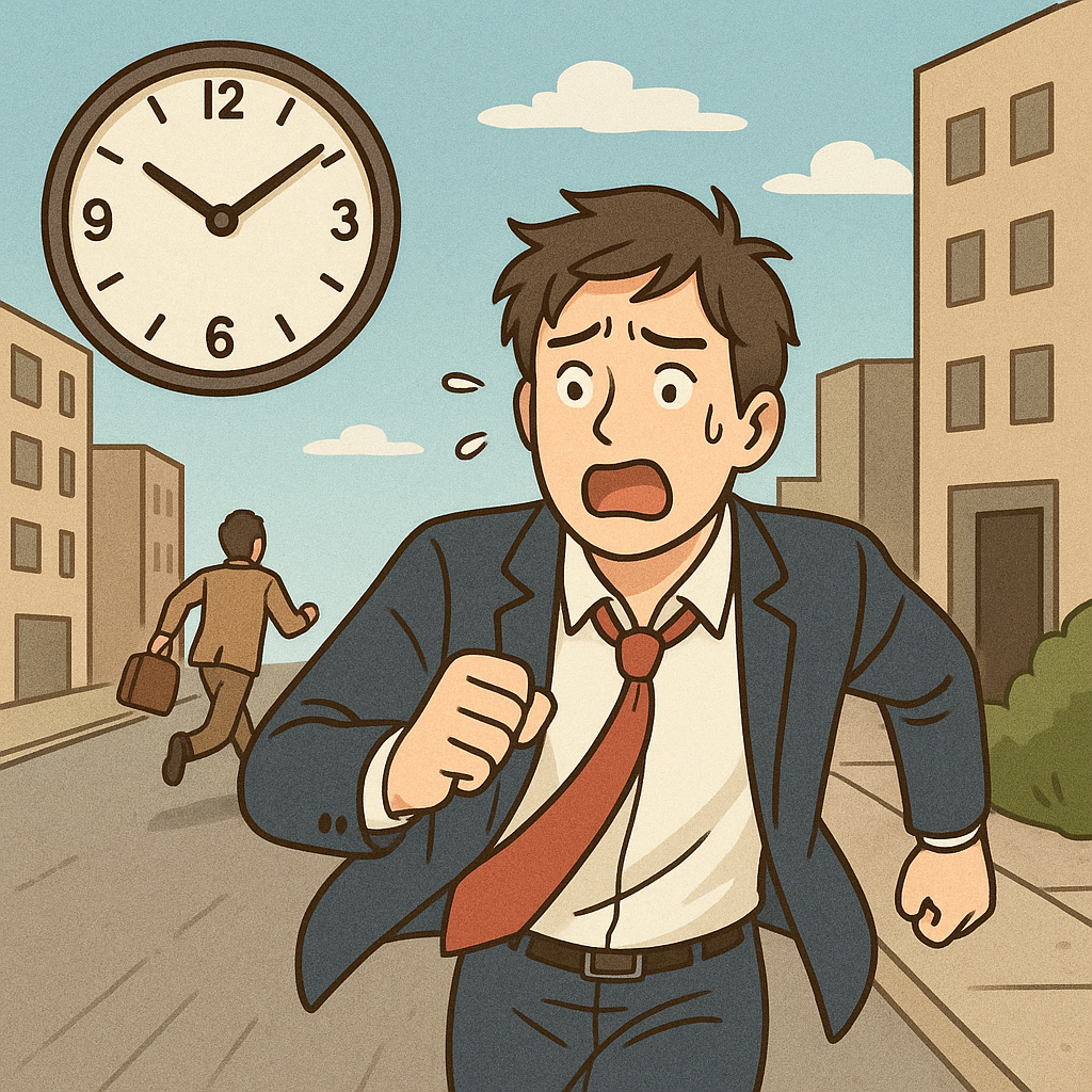 쫓기면서 지각하는 꿈 꿈 해몽 대표 이미지