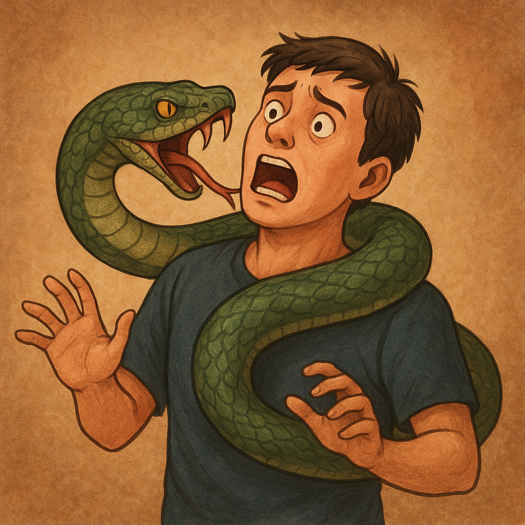 뱀이 나를 잡아먹는 꿈 꿈 해몽 대표 이미지